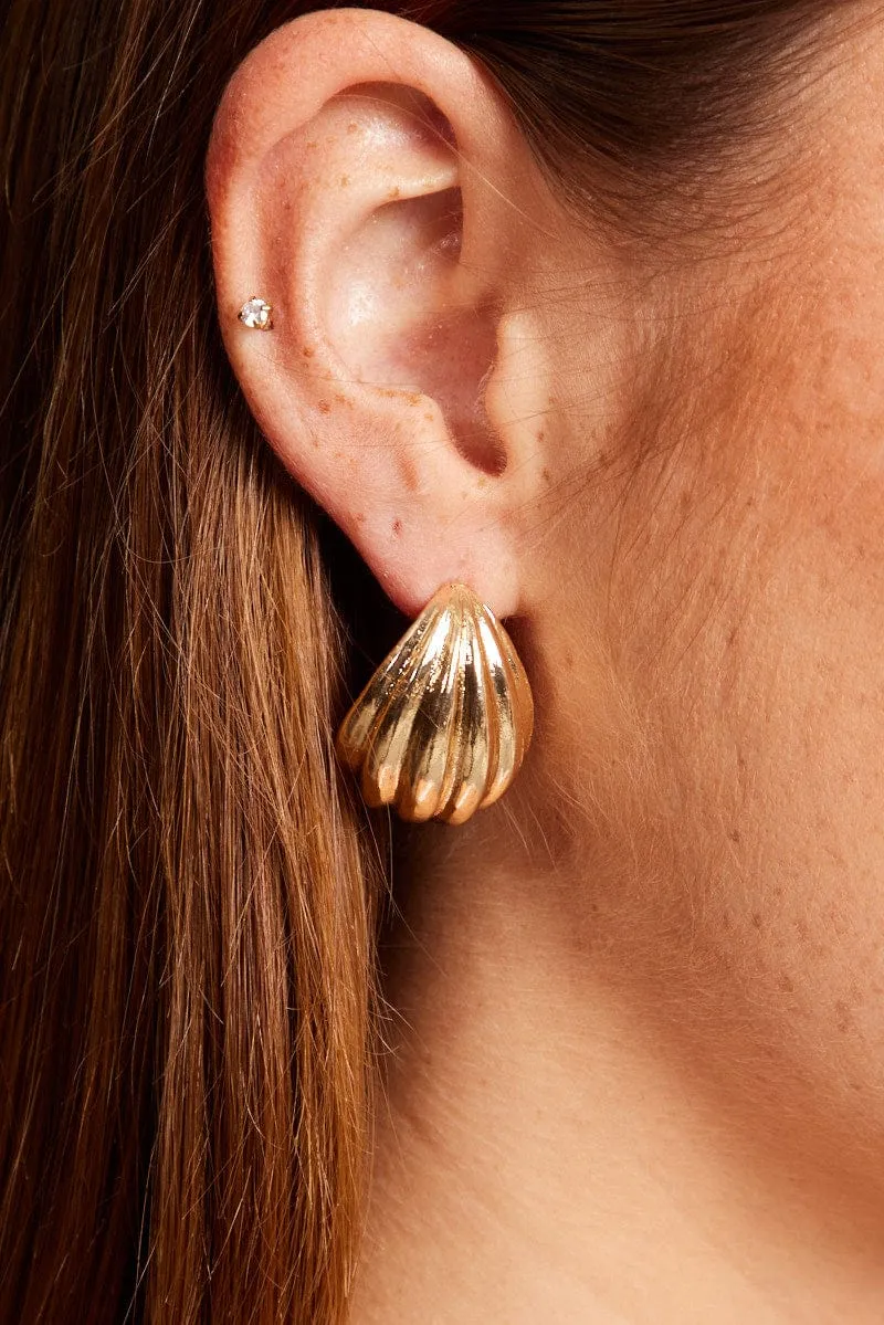 Gold Shell Earrings