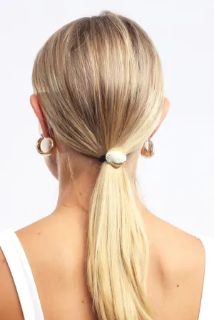 Gold Shell Hair Tie