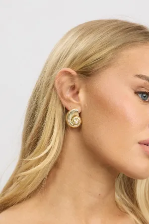Gold Spiral Earrings