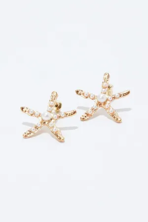 Gold Starfish Earrings