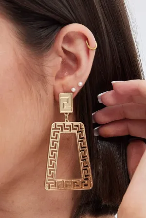 Gold Statement Decor Earrings
