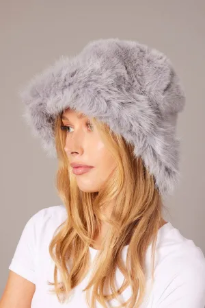 Grey Faux Fur Hat