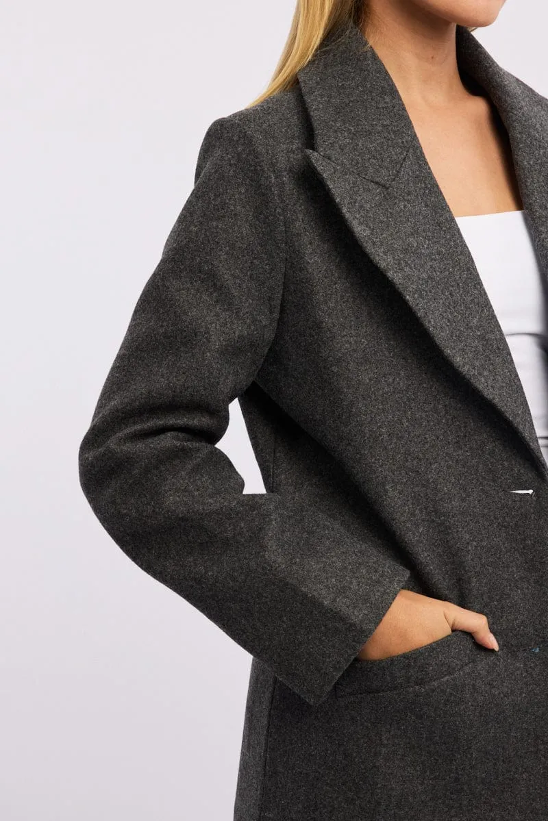 Grey Oversized Coat
