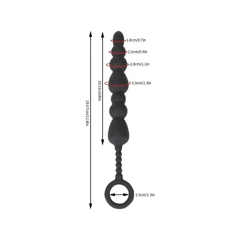 Heart Shaped Silicone Pull Beads Butt Plug Adult Anal Dilator Massager