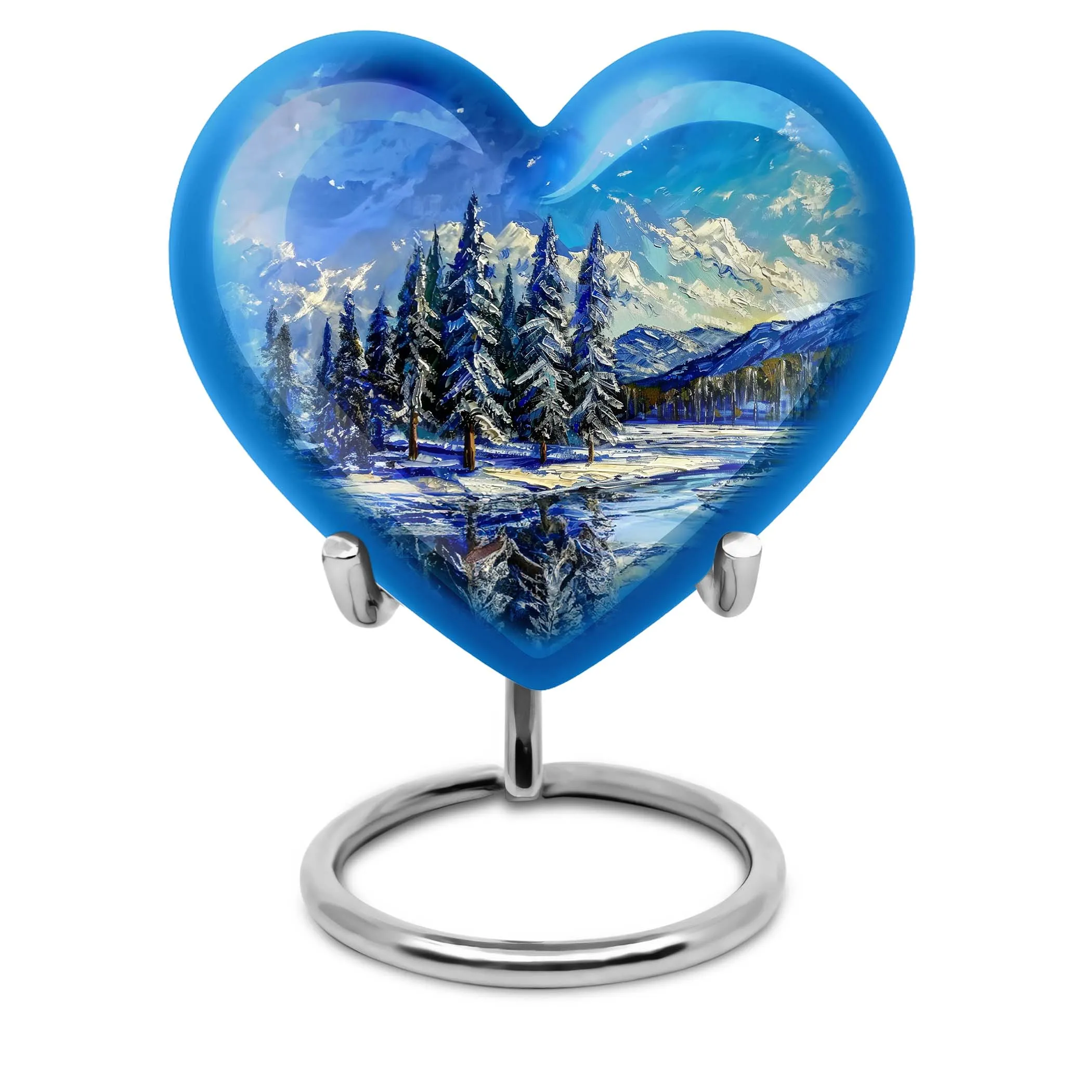 Heartfelt Mountains Memorial Urn: Honourable Resting Place