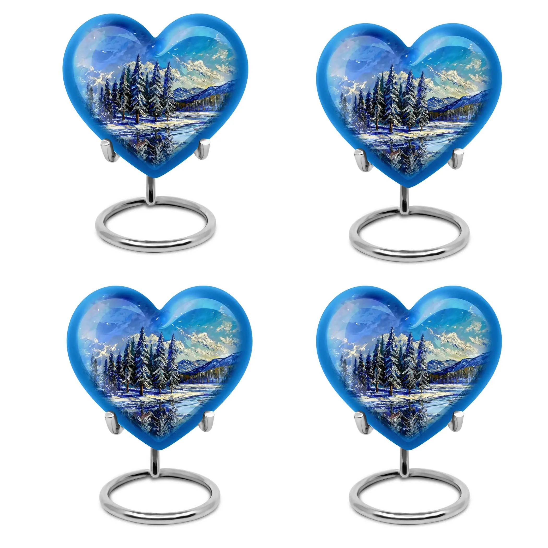 Heartfelt Mountains Memorial Urn: Honourable Resting Place