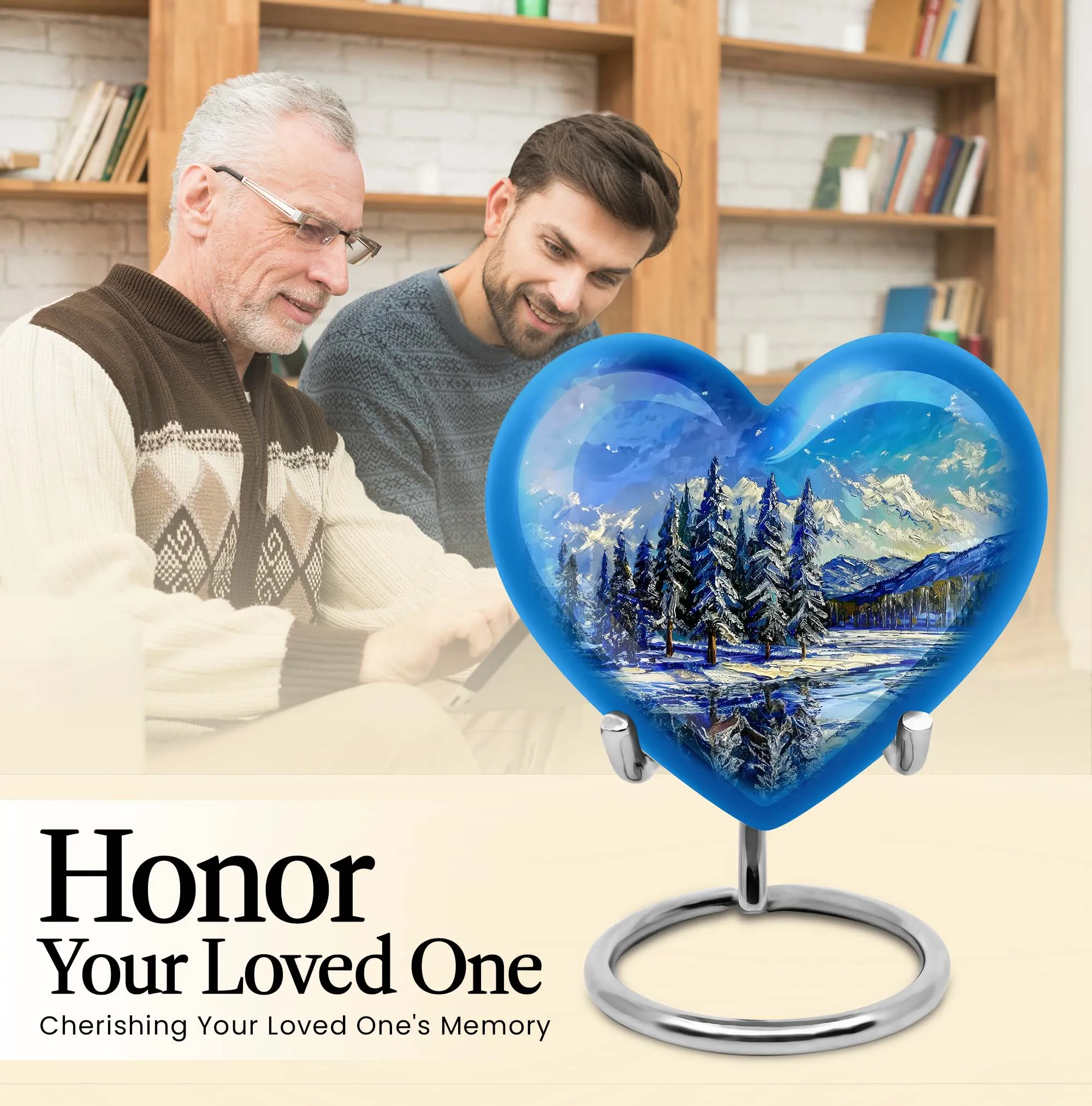 Heartfelt Mountains Memorial Urn: Honourable Resting Place