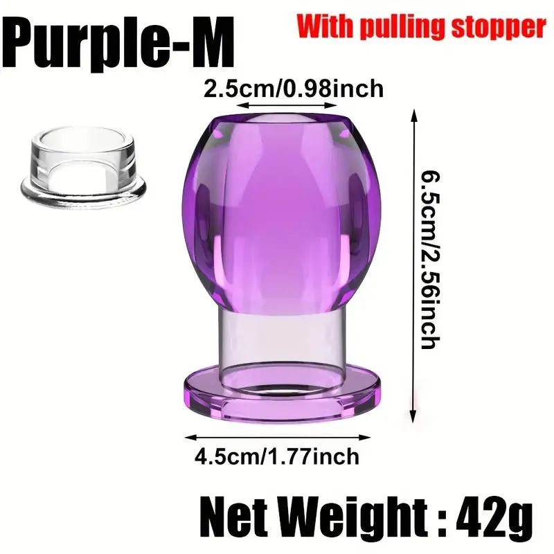 Hollow Anal Plug With Butt Stopper For Women Men Anal Butt Plug