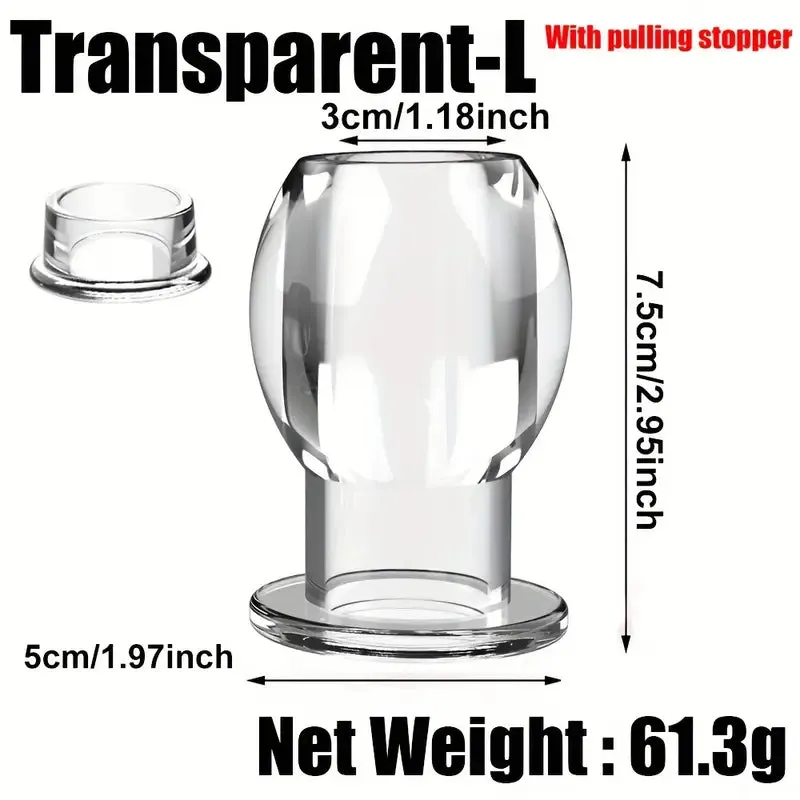 Hollow Anal Plug With Butt Stopper For Women Men Anal Butt Plug