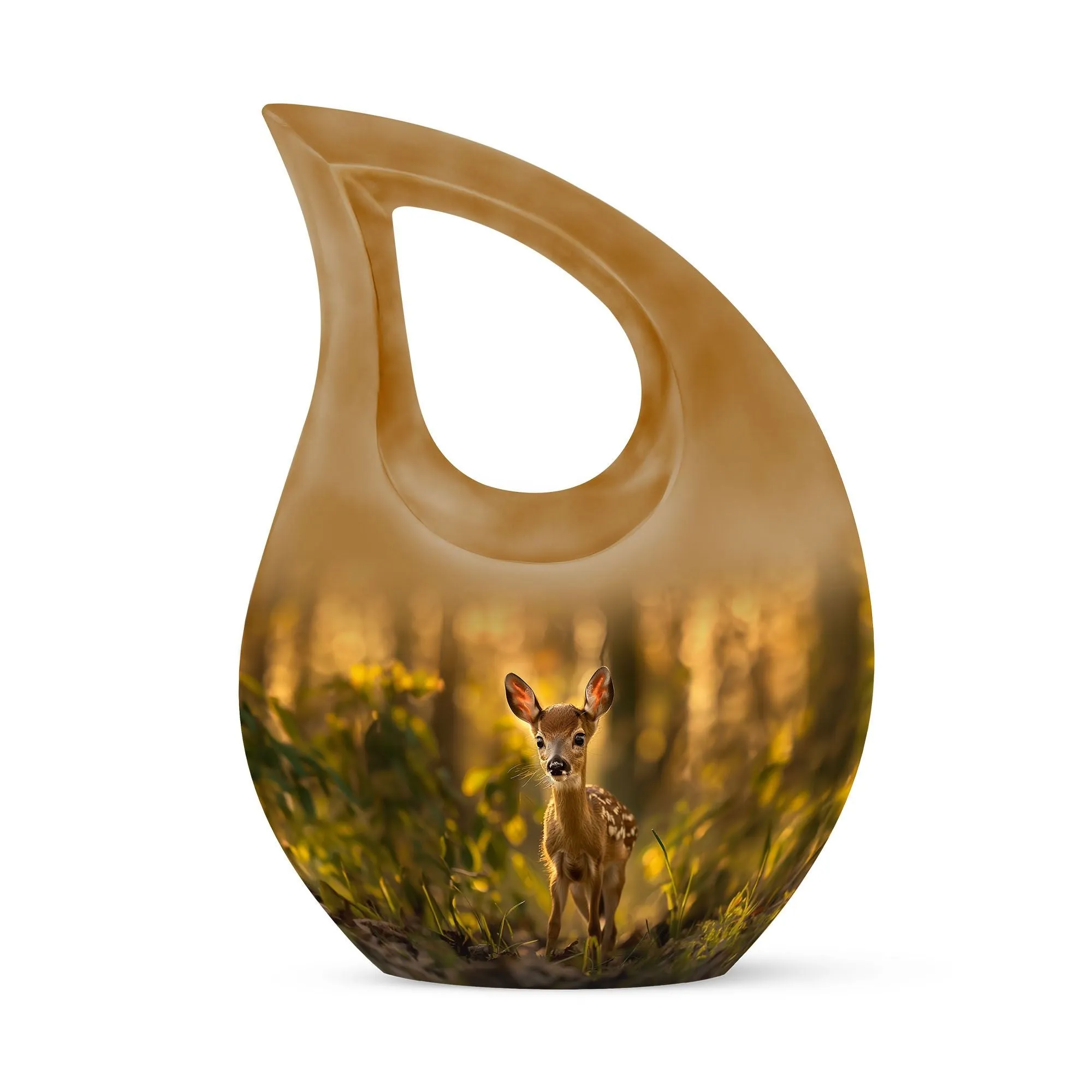 Medium Size Deer Urn keepsake urn for human ashes memorial urn