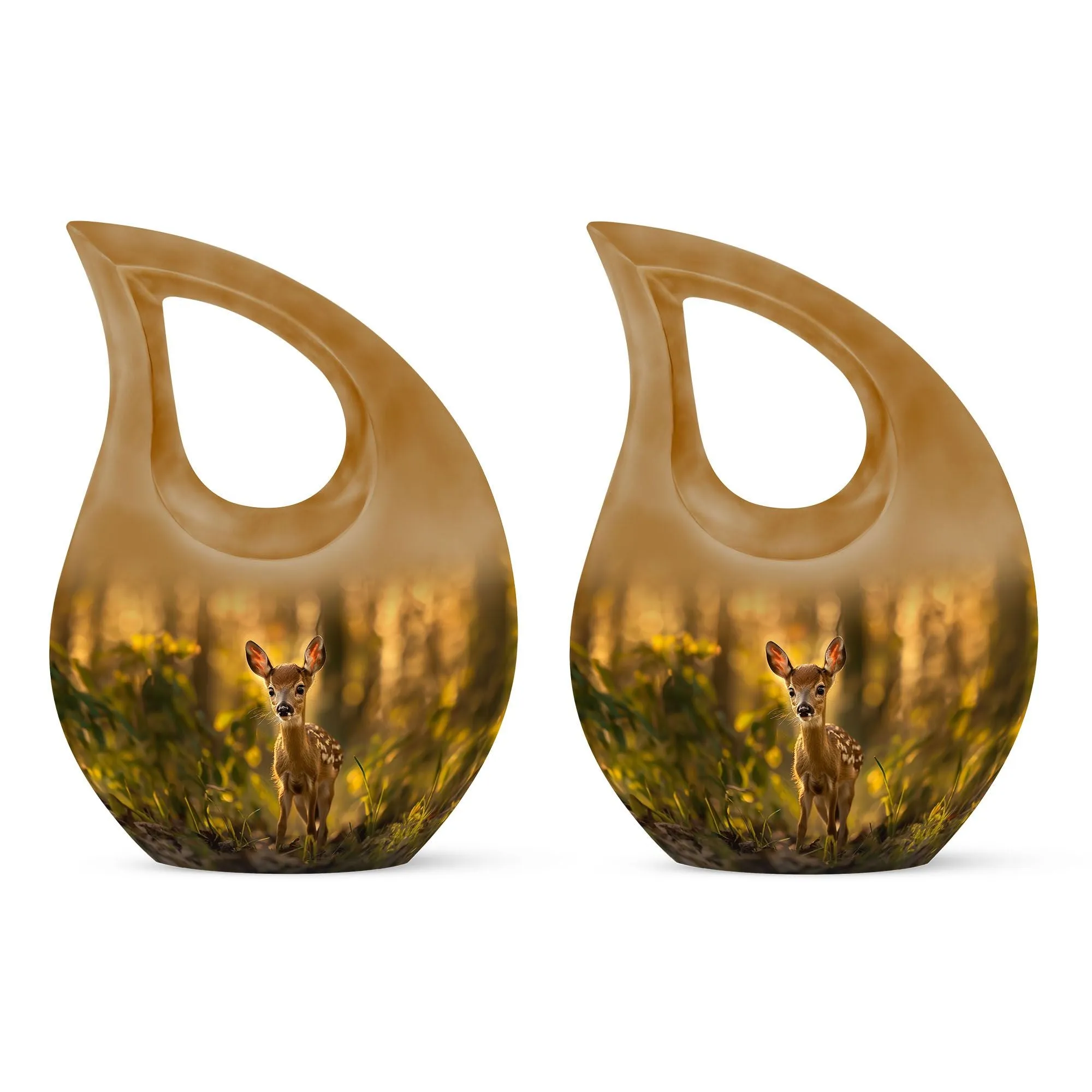 Medium Size Deer Urn keepsake urn for human ashes memorial urn