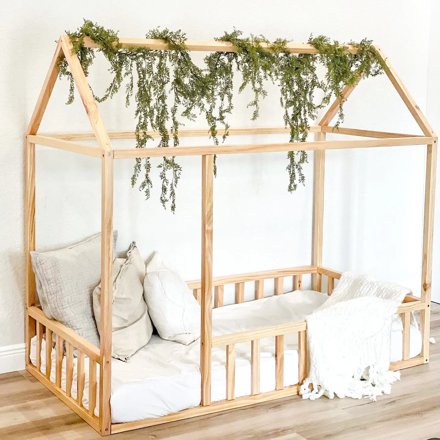 Montessori House Bed With Rails