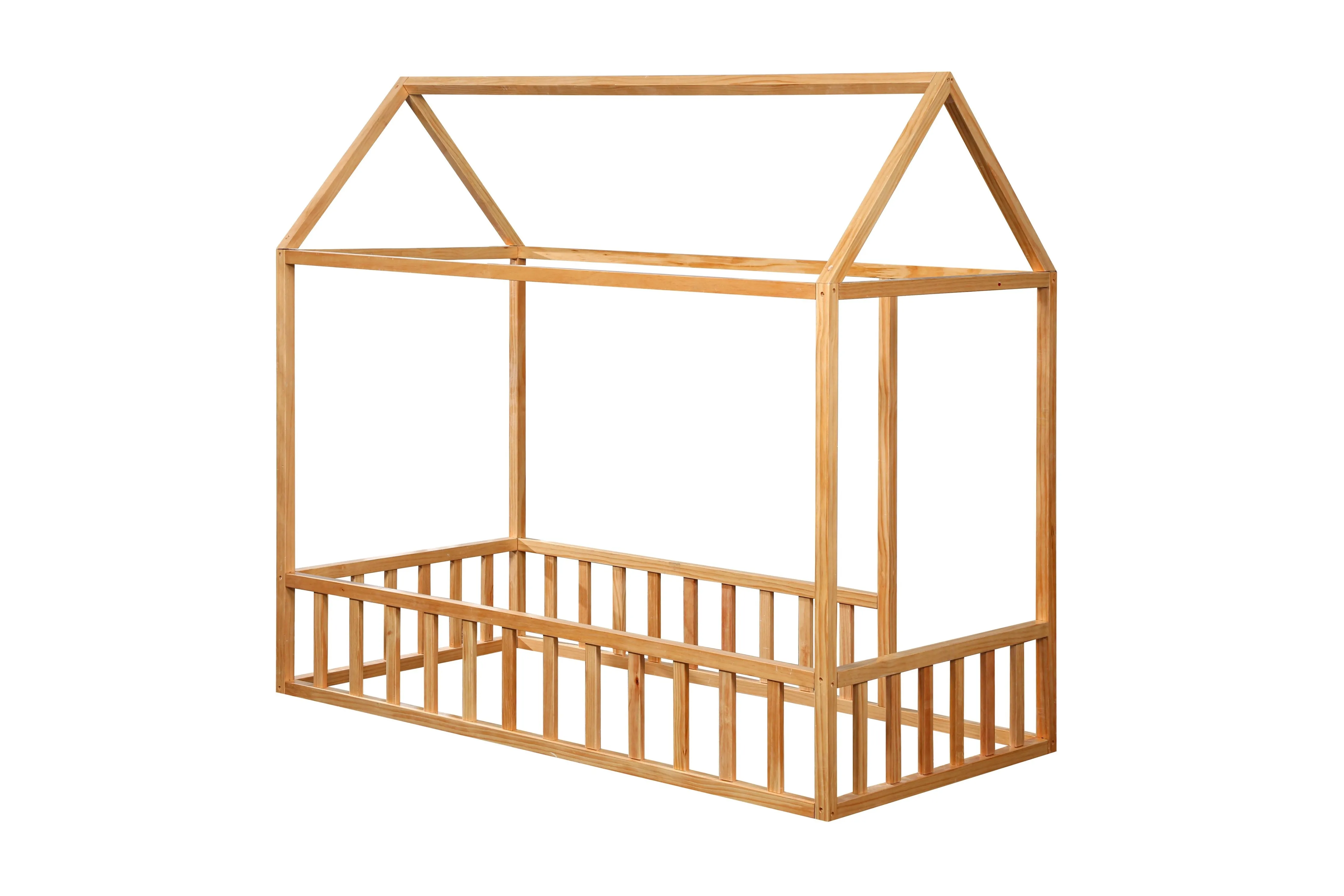 Montessori House Bed With Rails