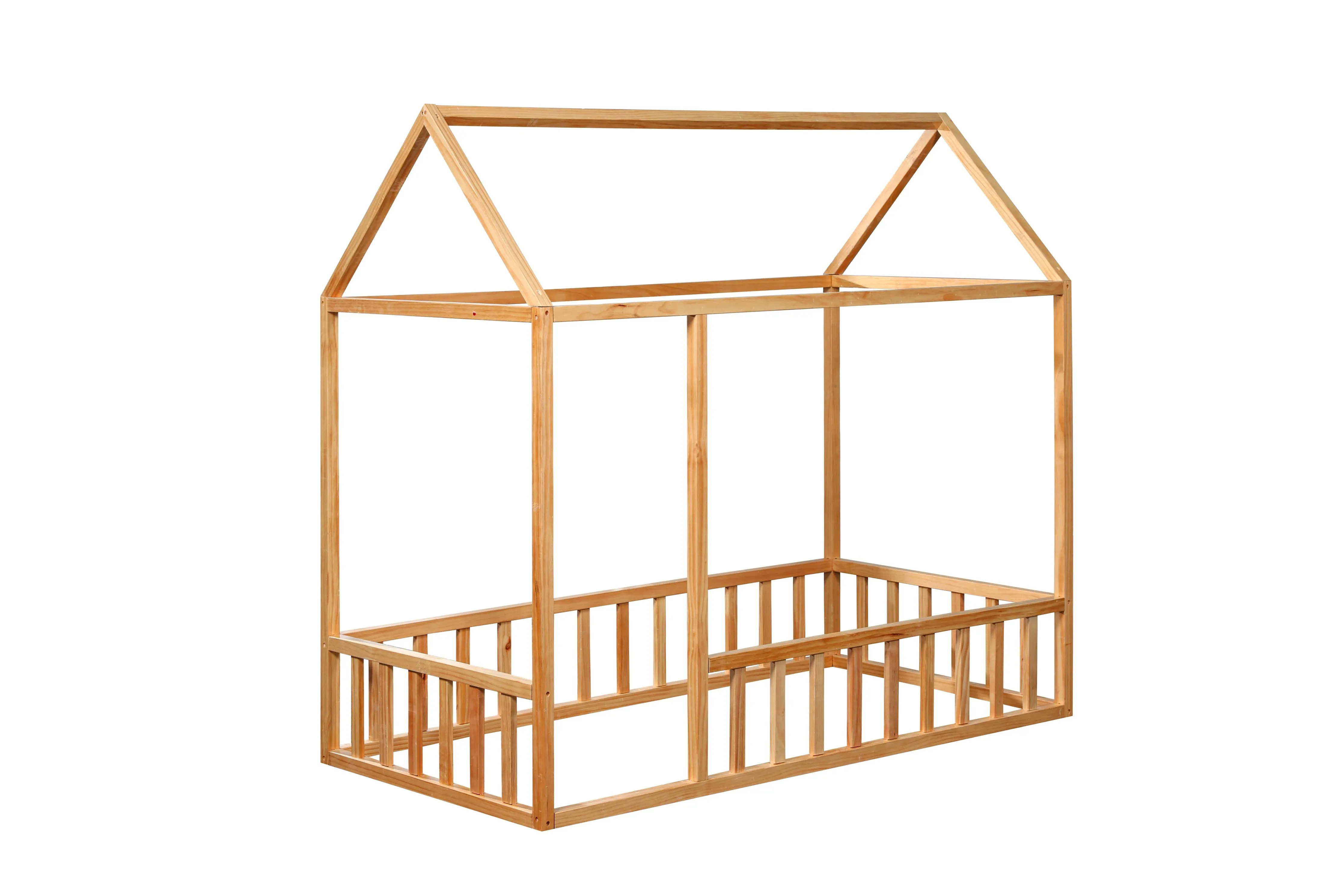 Montessori House Bed With Rails