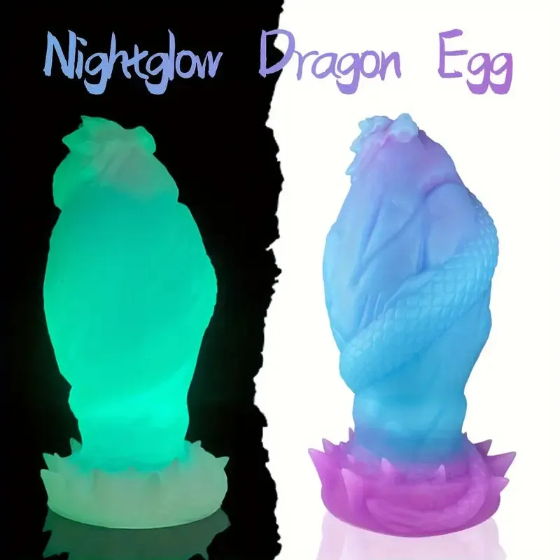 Night Glow Dragon Eggs Anal Plug Silicone Anal Massage BDSM Sex Toy