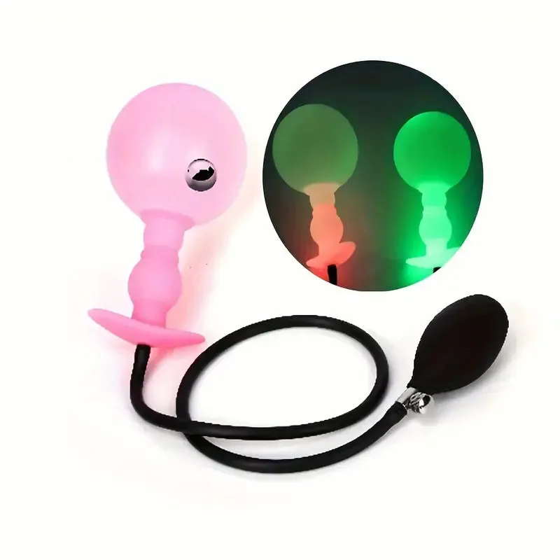Noctilucent With Steel Ballsinflatable Anal Plug Anal Dilation Device