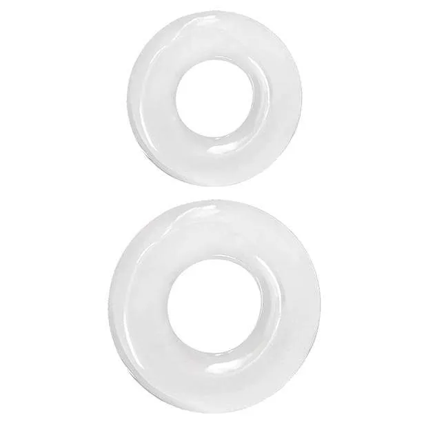 NS Novelties - Renegade Double Stack Super Stretchable Cock Rings (Clear)