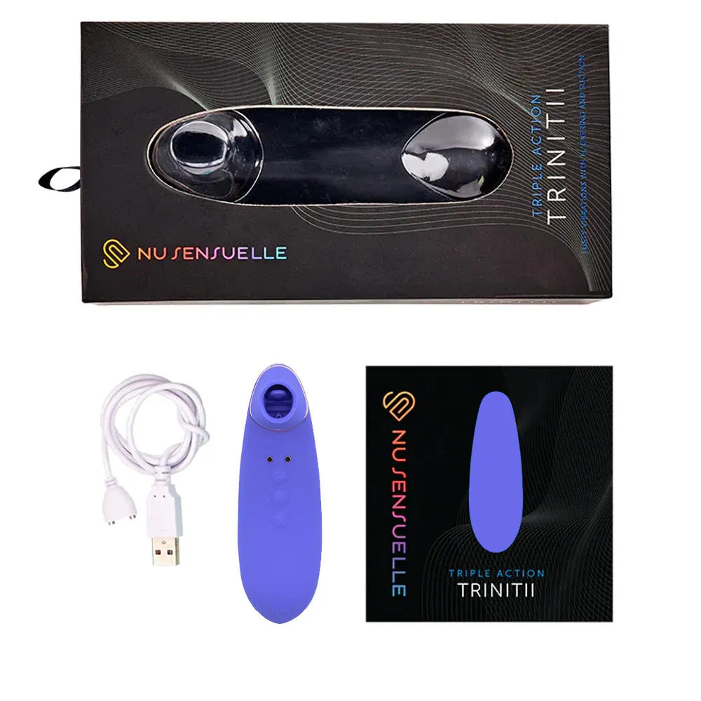 Nu Sensuelle Trinitii Clitoral Suction & Licking Vibrator