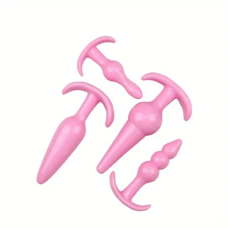 Pack of 4 Butt Plugs Training Set For Beginners Users With Sex Toys