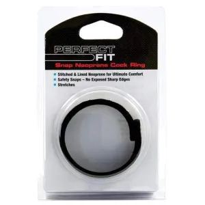 Perfect Fit - Neoprene Snap Cock Ring (Black)
