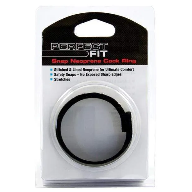 Perfect Fit - Neoprene Snap Cock Ring (Black)