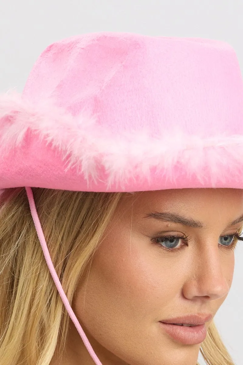 Pink Festival Cowboy Hat