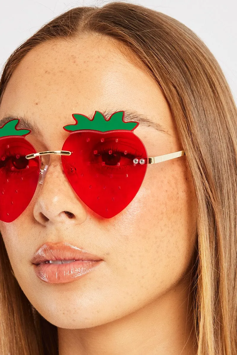 Red Strawberry Sunglasses