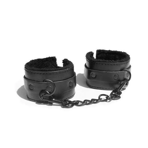 S&M - Sex & Mischief Shadow Fur Handcuffs (Black)