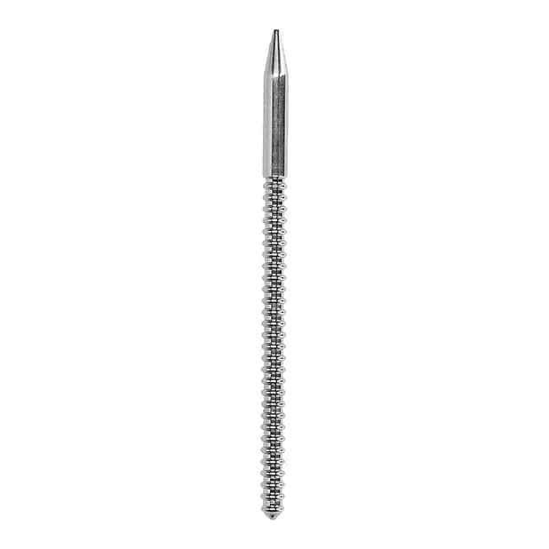 Shots - Ouch Stainless Steel Urethral Sound Ribbed Dilator (Silver)