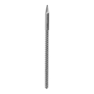 Shots - Ouch Stainless Steel Urethral Sound Ribbed Dilator (Silver)