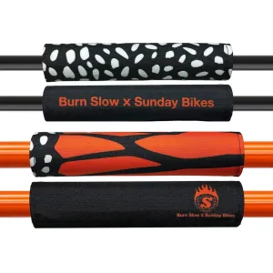 Sunday X Burn Slow Handlebar   Top Tube Pad Set (Reversible) - Monarch/Branded