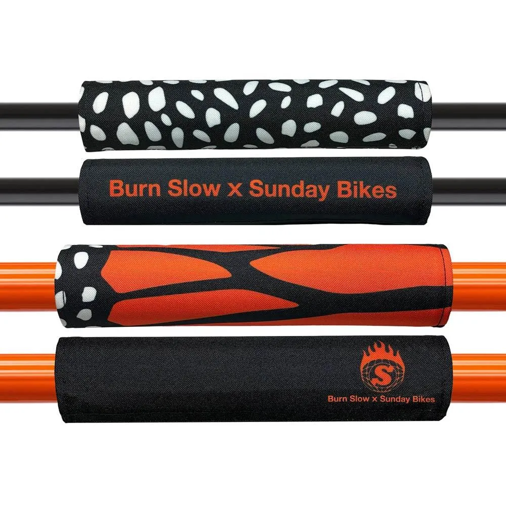 Sunday X Burn Slow Handlebar   Top Tube Pad Set (Reversible) - Monarch/Branded
