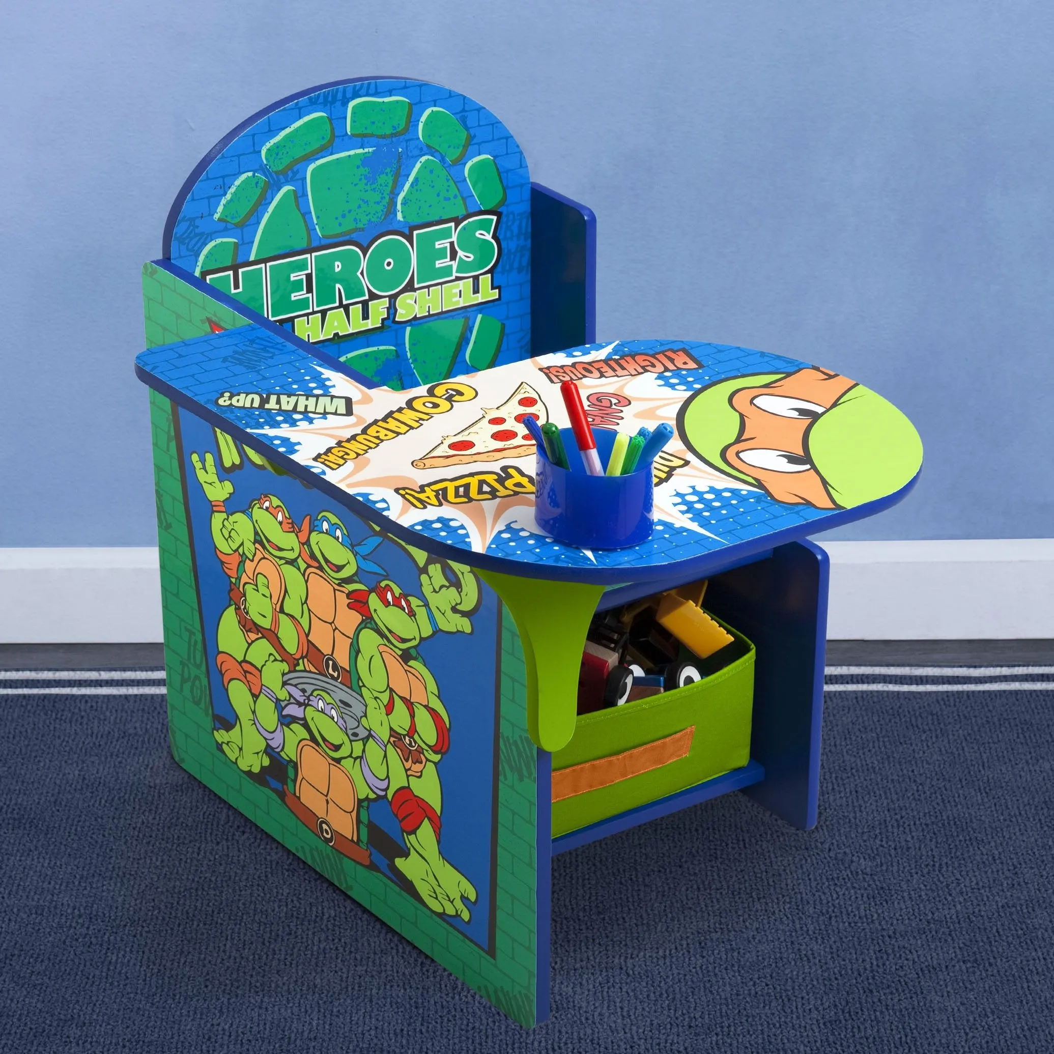 Teenage Mutant Ninja Turtles Chair Desk with Storage Bin
