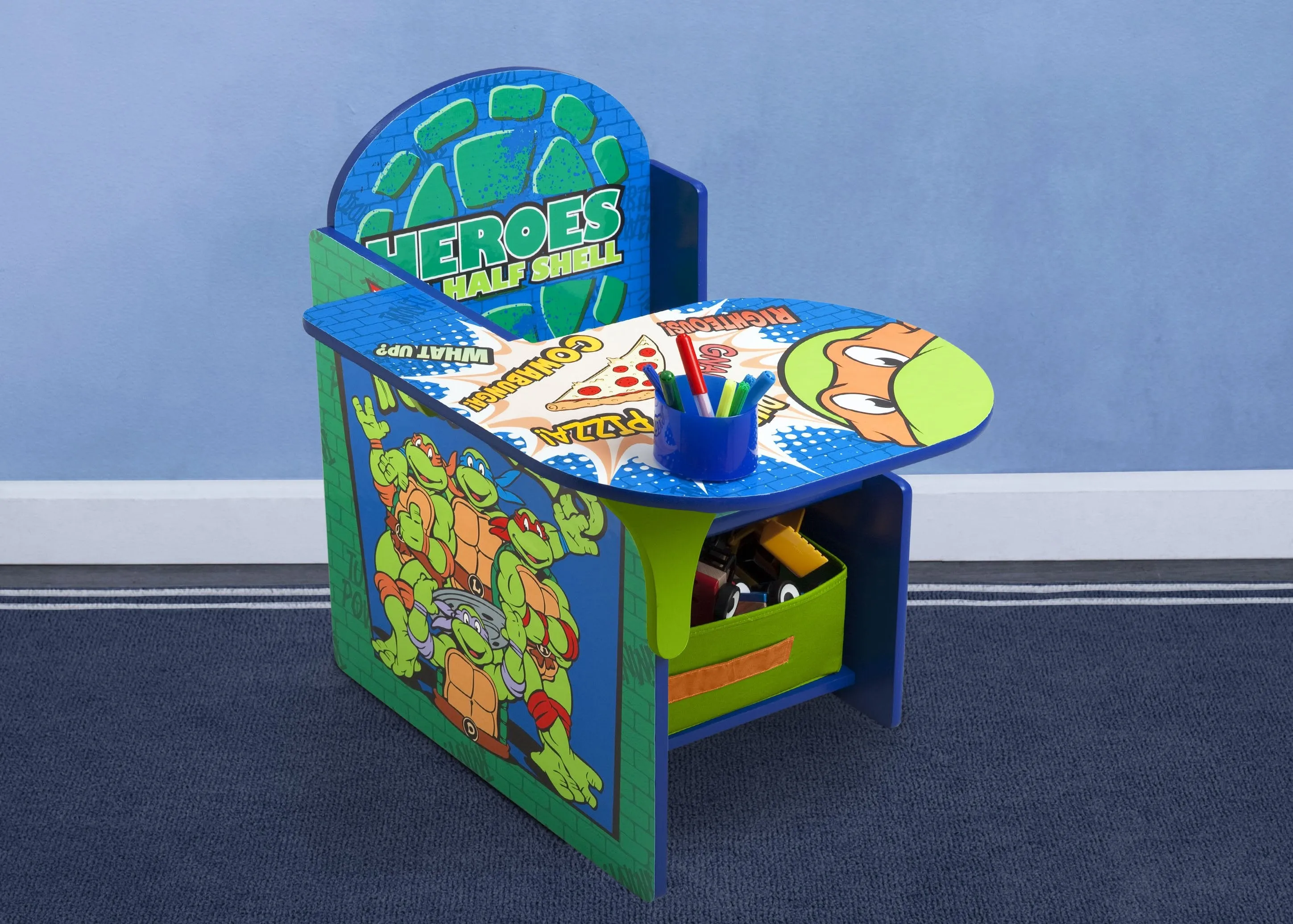 Teenage Mutant Ninja Turtles Chair Desk with Storage Bin