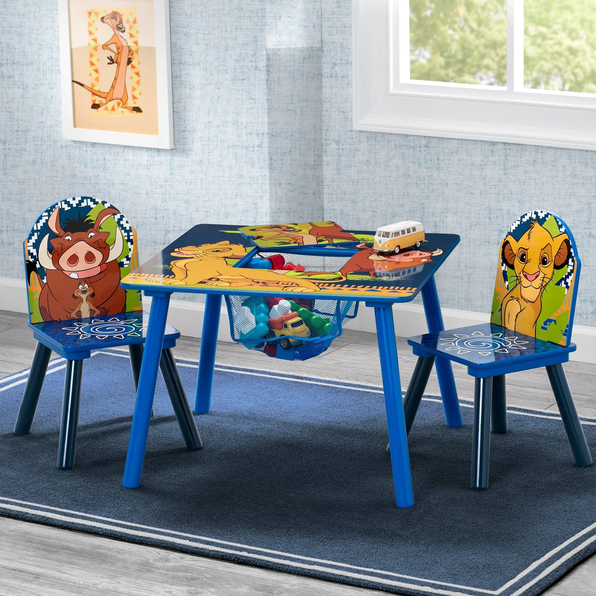 The Lion King Table and Chair Set with Storage