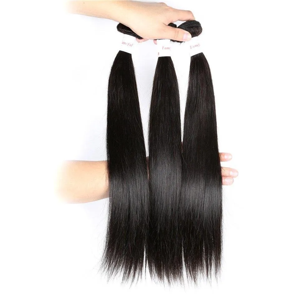 Tuneful Straight 4 Bundles Remy Human Hair 100% Hair Weave Extensions Hair Weft Weave Bundle Can Be Dyed