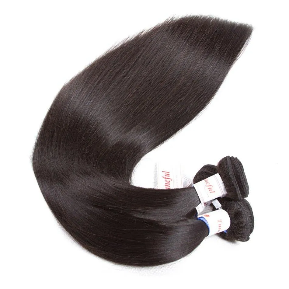 Tuneful Straight 4 Bundles Remy Human Hair 100% Hair Weave Extensions Hair Weft Weave Bundle Can Be Dyed
