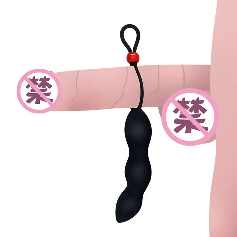 Unique Shaped Silicone Butt Plug BDSM Games Flirting With Cock Ring